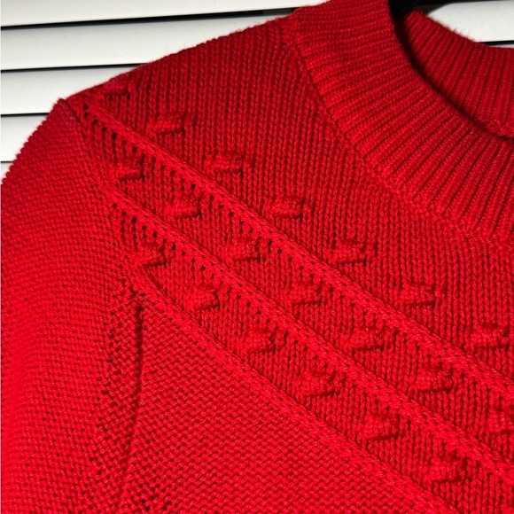 Charter Club Vibrant Red Long Sleeve Dress Size M - Picture 3 of 9